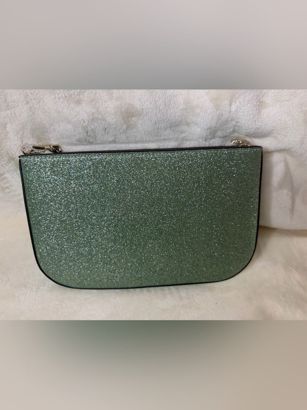 Kate Spade Kenzie Glitter Lilly Pochette in Seawater Green - Picture 3 of 5